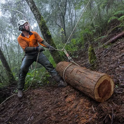 Steep wet ground