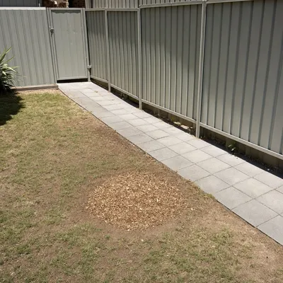After: Eucalypt stump ground in a tight village garden, Monbulk